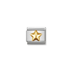 COMPOSABLE CLASSIC LINK 030110/12 RAISED STAR IN 18K GOLD