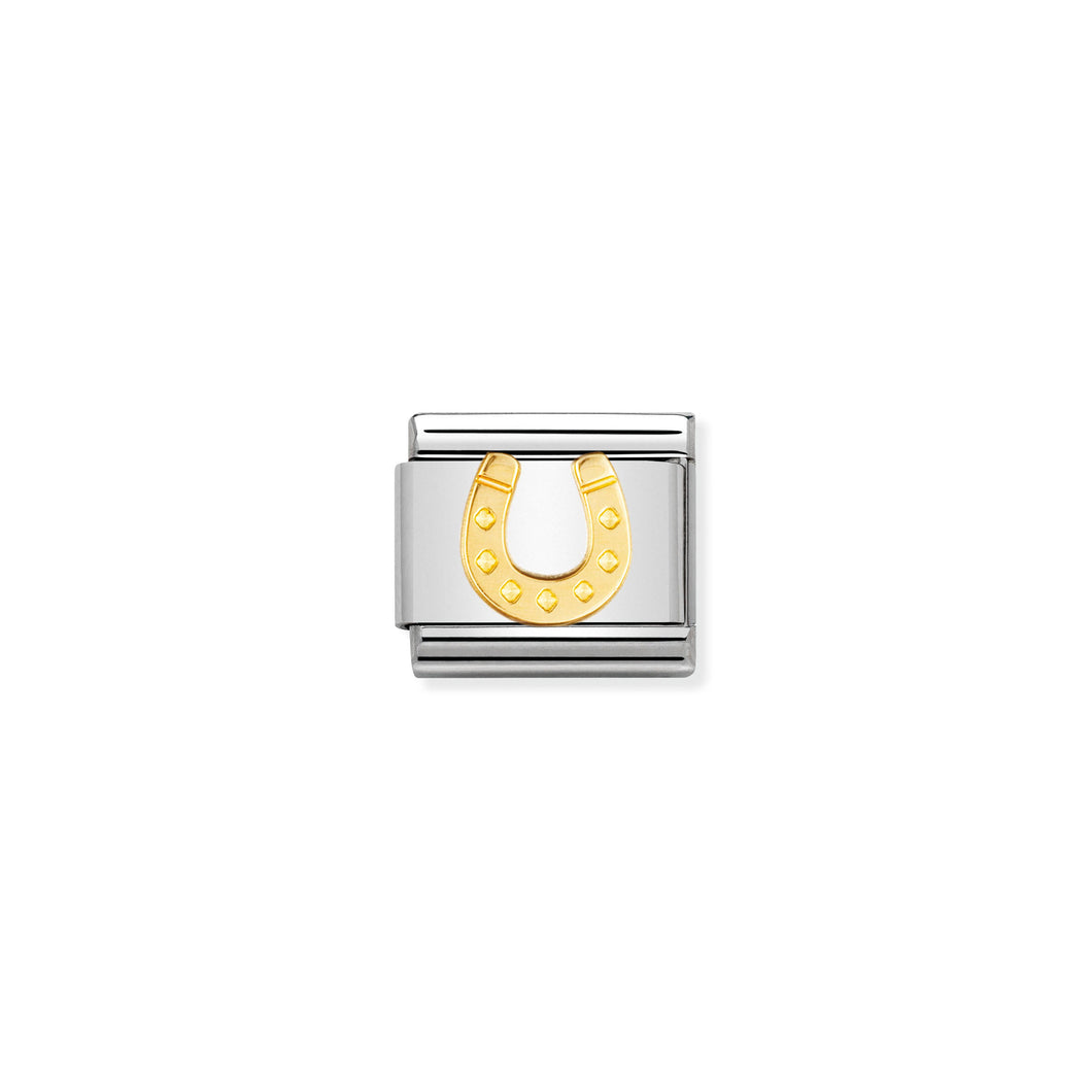 COMPOSABLE CLASSIC LINK 030115/11 DANISH HORSESHOE UP IN 18K GOLD