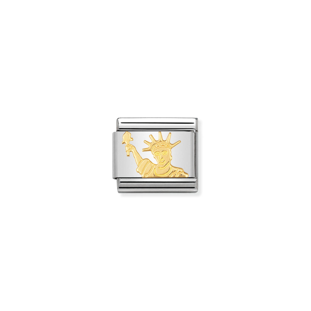 COMPOSABLE CLASSIC LINK 030128/08 STATUE OF LIBERTY IN 18K GOLD