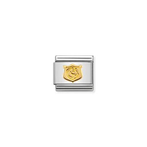 COMPOSABLE CLASSIC LINK 030149/28 SHIELD WITH HORSE IN 18K GOLD