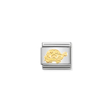Load image into Gallery viewer, COMPOSABLE CLASSIC LINK 030162/51 TURTLE WITH HEARTS IN 18K GOLD
