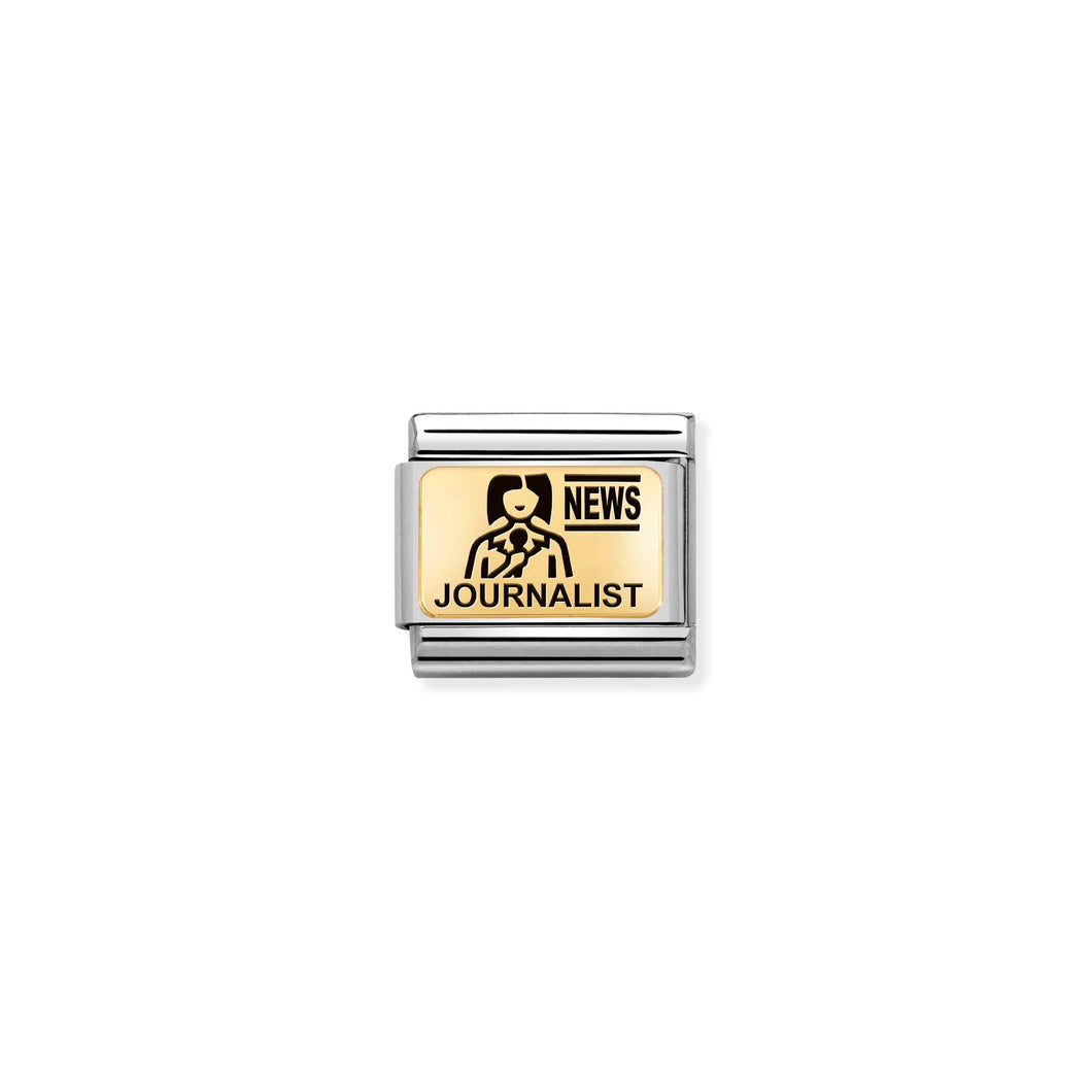 COMPOSABLE CLASSIC LINK 030166/06 JOURNALIST IN 18K GOLD