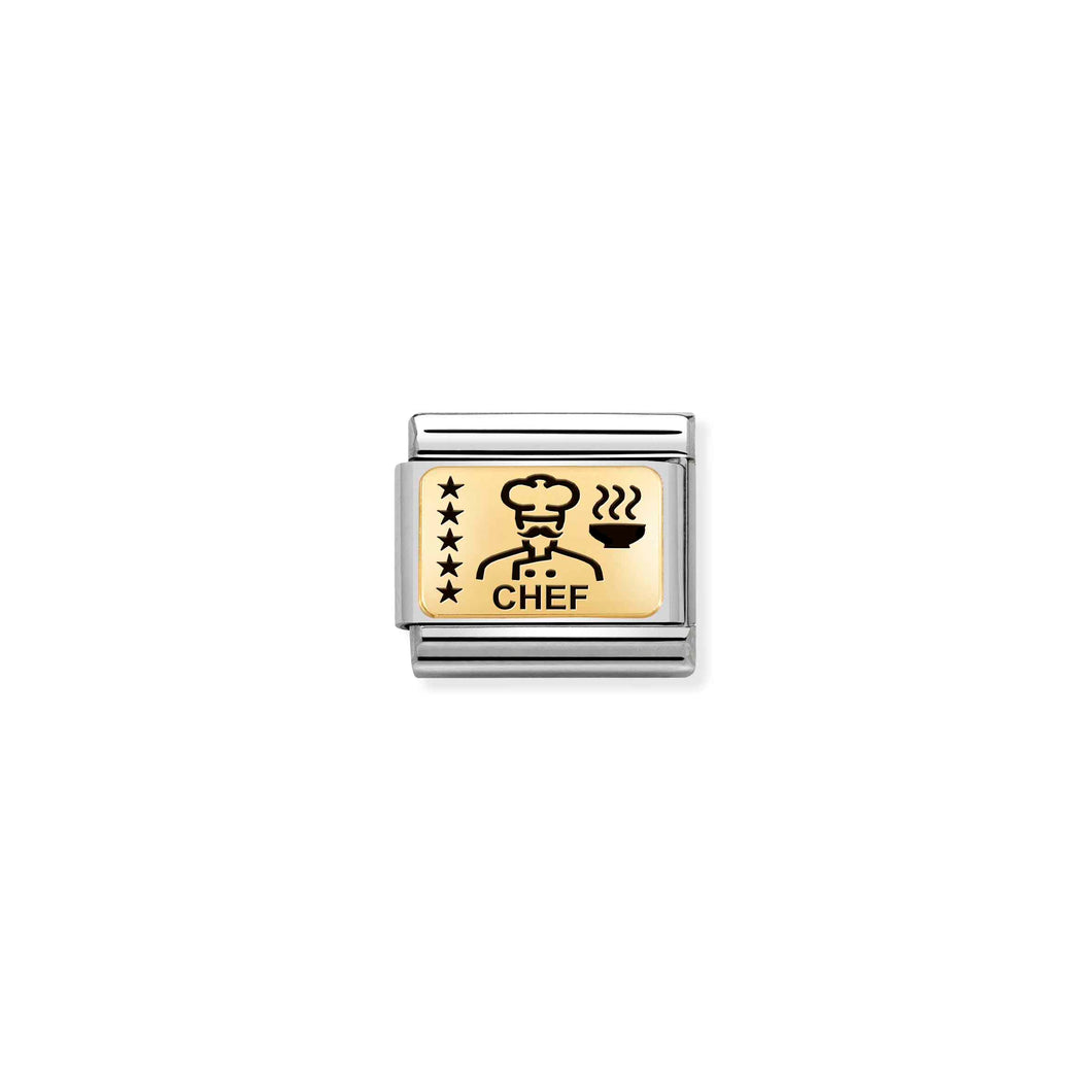 COMPOSABLE CLASSIC LINK 030166/28 CHEF IN 18K GOLD