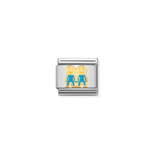 Load image into Gallery viewer, COMPOSABLE CLASSIC LINK 030209/47 BROTHERS IN 18K GOLD AND ENAMEL

