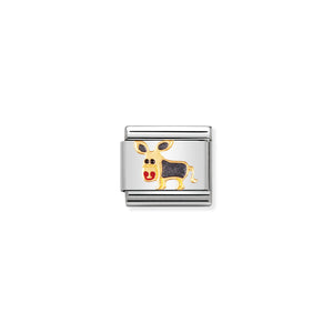 COMPOSABLE CLASSIC LINK 030212/03 DONKEY IN 18K GOLD AND ENAMEL