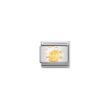 Load image into Gallery viewer, COMPOSABLE CLASSIC LINK 030218/06 BEER TANKARD IN 18K GOLD AND ENAMEL
