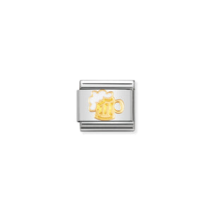 COMPOSABLE CLASSIC LINK 030218/06 BEER TANKARD IN 18K GOLD AND ENAMEL