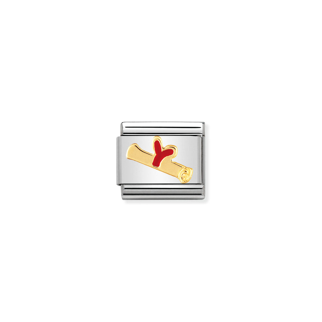 COMPOSABLE CLASSIC LINK 030223/03 DIPLOMA IN 18K GOLD AND ENAMEL