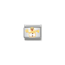 Load image into Gallery viewer, COMPOSABLE CLASSIC LINK 030225/04 SNOWMAN IN 18K GOLD AND ENAMEL

