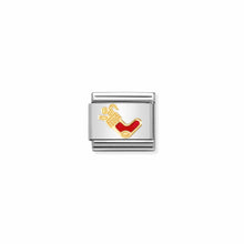 Load image into Gallery viewer, COMPOSABLE CLASSIC LINK 030225/25 CHRISTMAS STOCKING IN GOLD WITH ENAMEL
