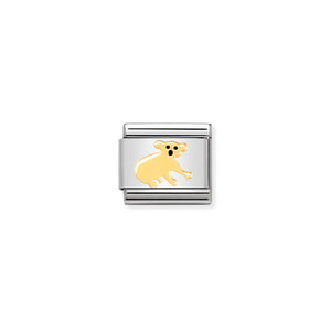 COMPOSABLE CLASSIC LINK 030248/17 KOALA IN 18K GOLD AND ENAMEL