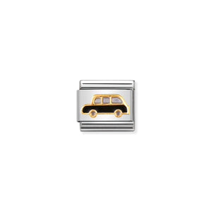 COMPOSABLE CLASSIC LINK 030250/09 BLACK CAB IN 18K GOLD AND ENAMEL