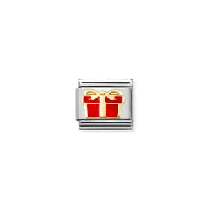 COMPOSABLE CLASSIC LINK 030272/70 RED GIFT IN 18K GOLD & ENAMEL