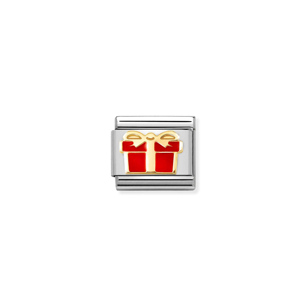 COMPOSABLE CLASSIC LINK 030272/70 RED GIFT IN 18K GOLD & ENAMEL