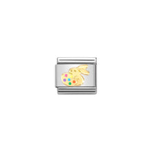 Load image into Gallery viewer, COMPOSABLE CLASSIC LINK 030272/76 EASTER RABBIT WITH EGG IN GOLD
