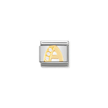 Load image into Gallery viewer, COMPOSABLE CLASSIC LINK 030301/01 LETTER A IN 18K GOLD AND CZ
