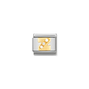 COMPOSABLE CLASSIC LINK 030301/26 LETTER Z IN 18K GOLD AND CZ