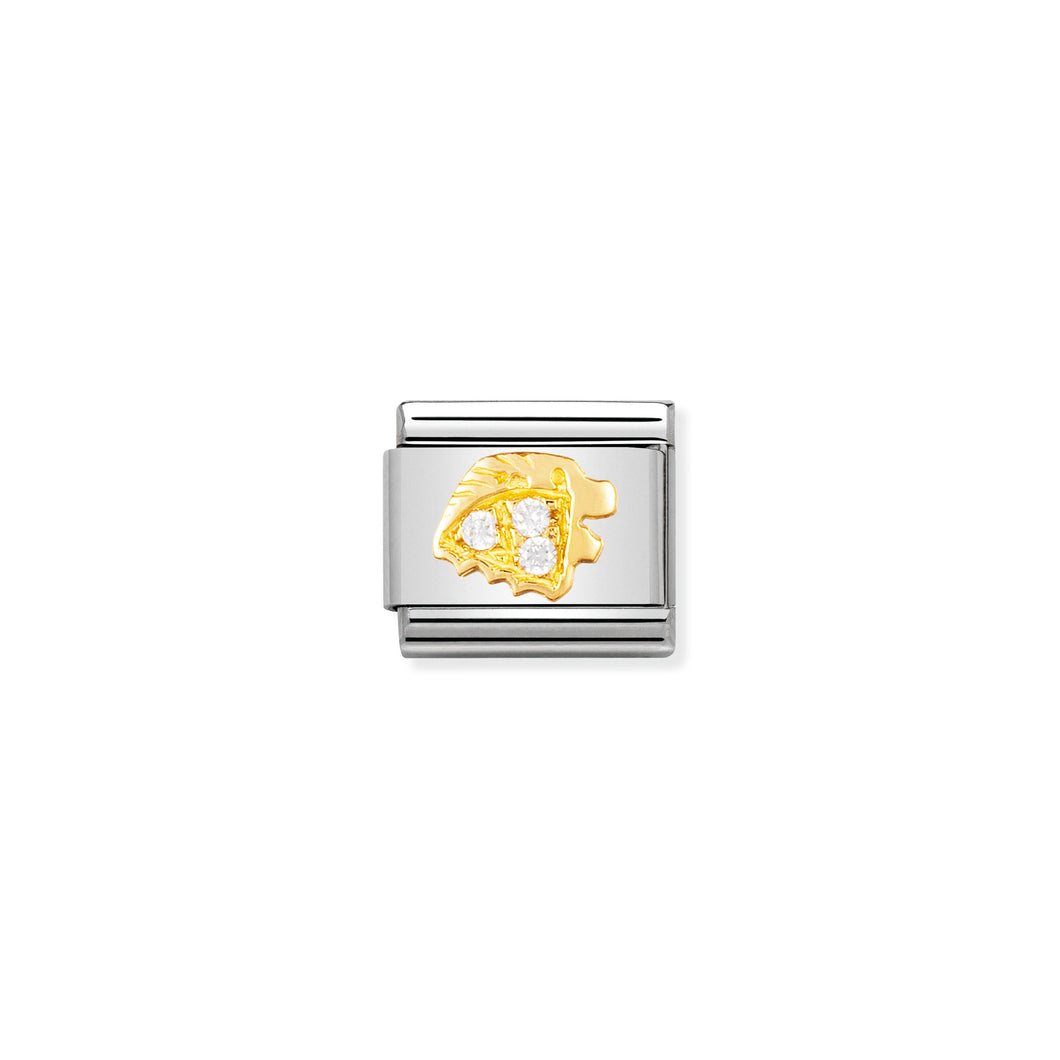 COMPOSABLE CLASSIC LINK 030302/05 LEO IN 18K GOLD AND CZ