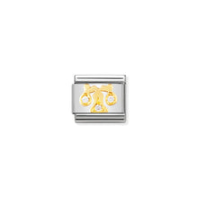 Load image into Gallery viewer, COMPOSABLE CLASSIC LINK 030302/07 LIBRA IN 18K GOLD AND CZ
