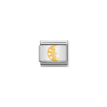 Load image into Gallery viewer, COMPOSABLE CLASSIC LINK 030308/11 WHITE MOON IN 18K GOLD AND CZ
