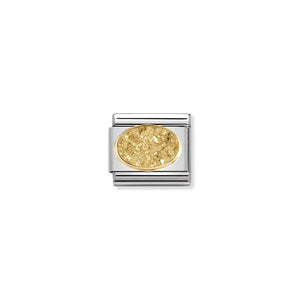 COMPOSABLE CLASSIC LINK 030518/02 AGATE DRUSY GOLD DUST IN 18K GOLD