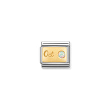 Load image into Gallery viewer, COMPOSABLE CLASSIC LINK 030519/10 OCTOBER WHITE OPALINE IN 18K GOLD
