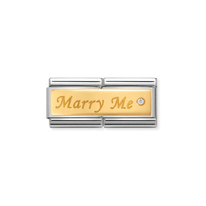 COMPOSABLE CLASSIC DOUBLE LINK 030730/01 MARRY ME IN 18K GOLD & CZ