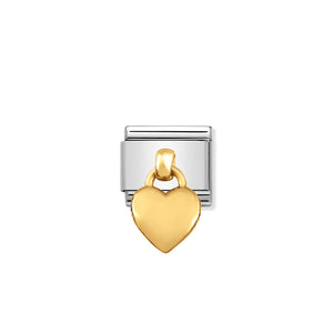 COMPOSABLE CLASSIC LINK 031800/01 HEART CHARM IN 18K GOLD