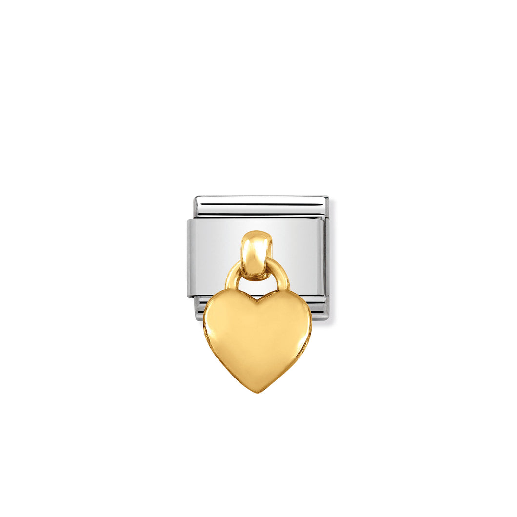 COMPOSABLE CLASSIC LINK 031800/01 HEART CHARM IN 18K GOLD