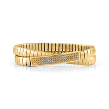 Load image into Gallery viewer, EXTENSION BRACELET GLITTER 043214/024 GOLD PVD &amp; CHAMPAGNE CRYSTALS
