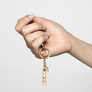 KEYRING 131703/035 QUEEN ROSE GOLD STAINLESS STEEL & CRYSTALS