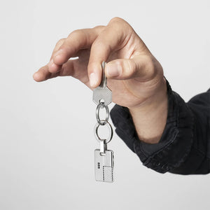 KEYRING 131706/005 ENGRAVED STAINLESS STEEL & STONES