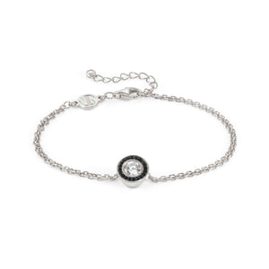 AUREA BRACELET 145702/011 SILVER, BLACK & WHITE CZ