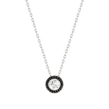 Load image into Gallery viewer, AUREA NECKLACE 145703/011 SILVER, BLACK &amp; WHITE CZ
