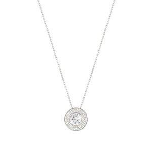 AUREA NECKLACE 145704/010 SILVER, WHITE CZ