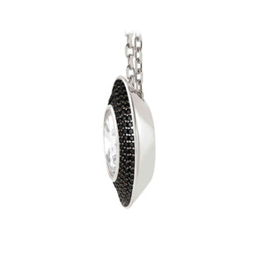 AUREA NECKLACE 145704/011 SILVER, BLACK & WHITE CZ