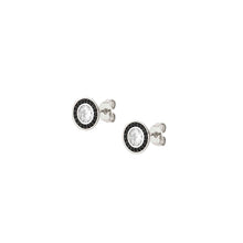 Load image into Gallery viewer, AUREA EARRING STUDS 145705/011 SILVER BLACK CZ
