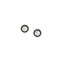 Load image into Gallery viewer, AUREA EARRING STUDS 145705/011 SILVER BLACK CZ
