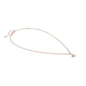 SWEETROCK ROMANCE NECKLACE 148022/033 22K ROSE GOLD CHAIN, STAR & CZ