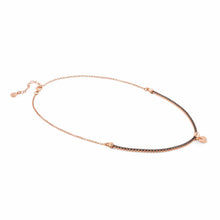 Load image into Gallery viewer, CHIC &amp; CHARM BLACK CZ NECKLACE 148602/002 WITH ROSE GOLD HEART
