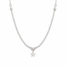 Load image into Gallery viewer, CHIC &amp; CHARM WHITE CZ NECKLACE 148602/015 STAR PENDANT
