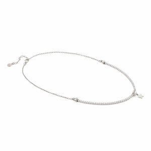 CHIC & CHARM WHITE CZ NECKLACE 148602/015 STAR PENDANT