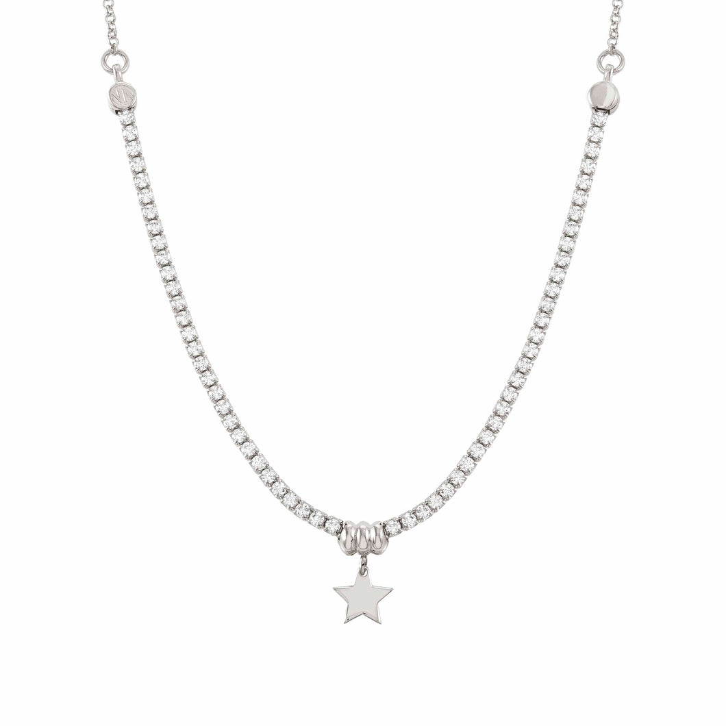 CHIC & CHARM WHITE CZ NECKLACE 148602/015 STAR PENDANT