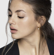 Load image into Gallery viewer, SOUL EARRINGS 149008/010 SILVER HOOPS WITH CZ
