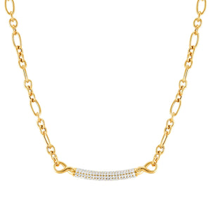 ENDLESS NECKLACE 149105/012 GOLD CHAIN WITH CZ