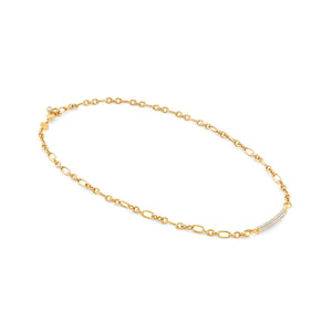ENDLESS NECKLACE 149105/012 GOLD CHAIN WITH CZ