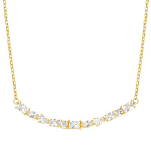 Load image into Gallery viewer, COLOUR WAVE NECKLACE 149802/014 GOLD WHITE CZ
