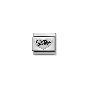 COMPOSABLE CLASSIC LINK 330101/11 SISTER HEART IN 925 SILVER