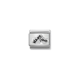 COMPOSABLE CLASSIC LINK 330101/19 NANA HEART AND INFINITY IN 925 SILVER