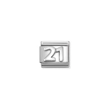 Load image into Gallery viewer, COMPOSABLE CLASSIC LINK 330101/57 NUMBER 21 IN 925 SILVER
